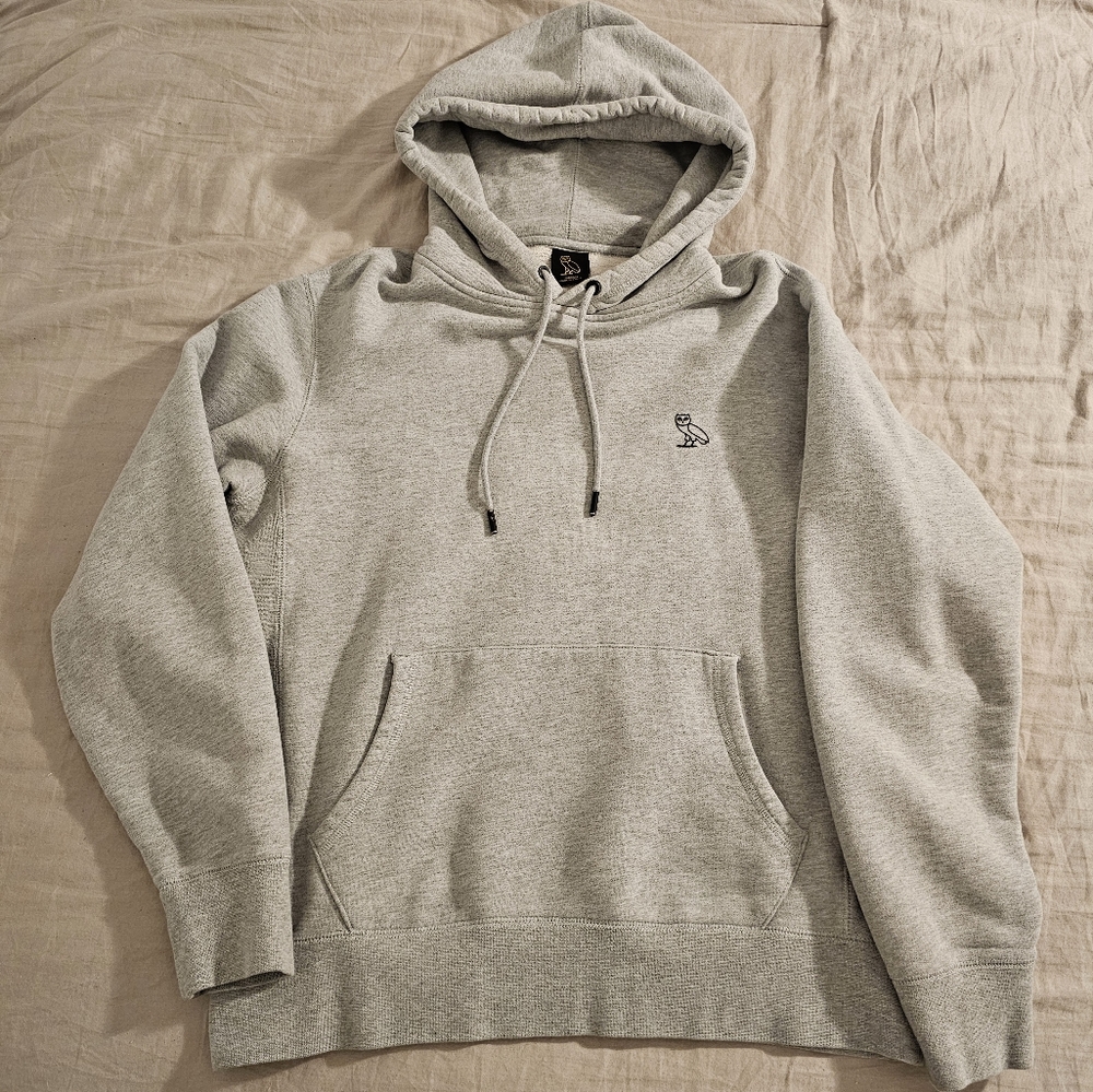 OVO Grey Essential Hoodie - Size Medium